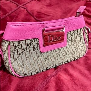 Christian Dior 2005 pink street chic trotter handbag